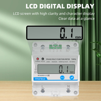 Compteur d'énergie numérique monophasé 1P 2 fils, consommation électrique, compteur d'énergie kWh, tension AC 230V, courant, affichage LCD analogique