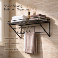 Étagère de rangement murale en fonte à trois niveaux détachable pour bols, assiettes et casseroles, pour cuisine et salle de bain