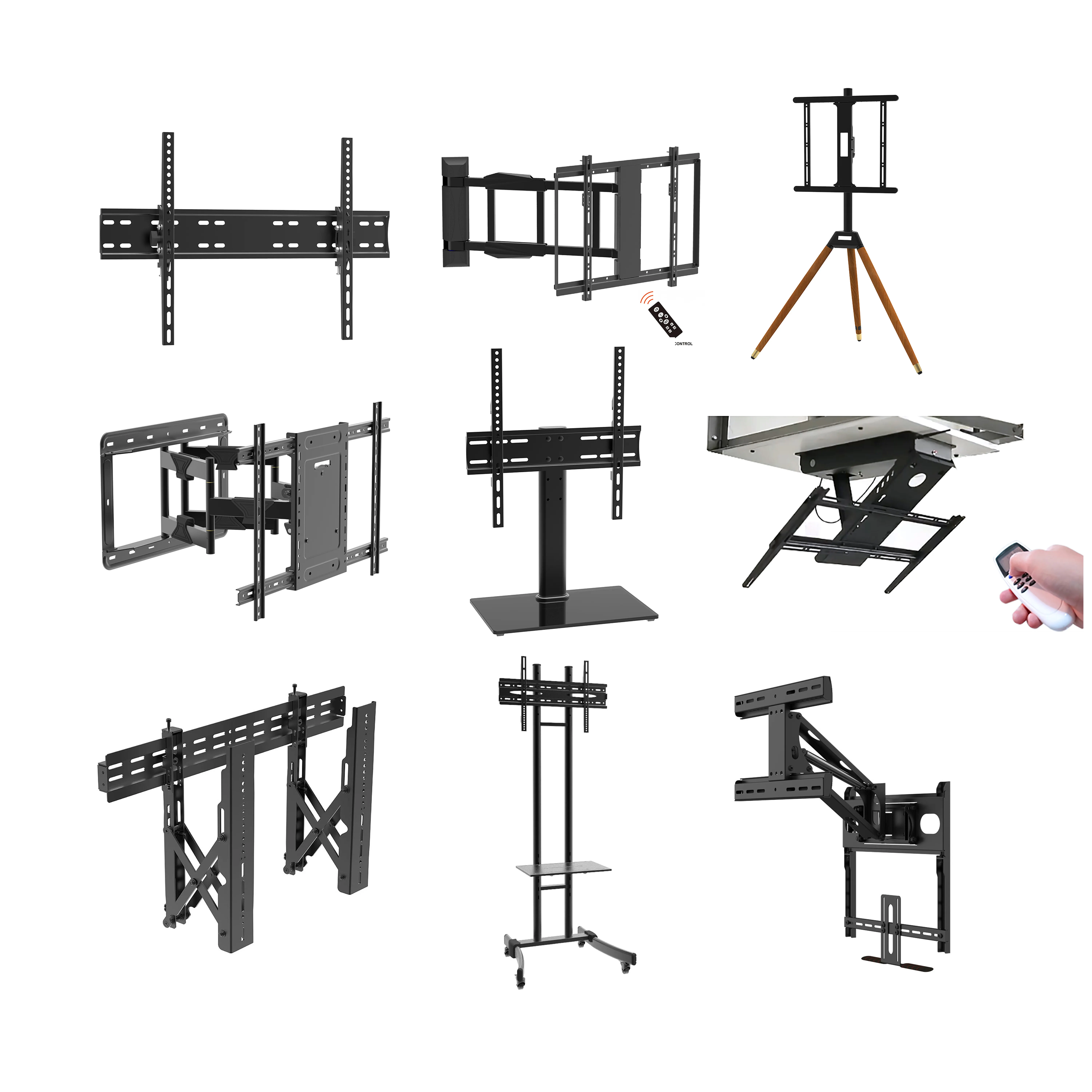 Charmount Support mural pour téléviseur Support pour téléviseur au plafond intelligent Support pour téléviseur