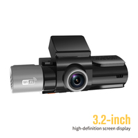 Caméra de tableau de bord 4K 2K Ultra HD à trois objectifs, vision nocturne grand angle, capteur G, moniteur de stationnement, personnalisable, directement de l'usine