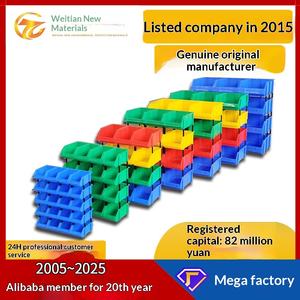 Caja de Almacenamiento de Materiales, Caja de Tornillos Reforzada para Accesorios de <span class=keywords><strong>Ferretería</strong></span>, Piezas de Componentes de Plástico HDPE, Almacenamiento Combinado en Ángulo para Almacén - Product Image 5
