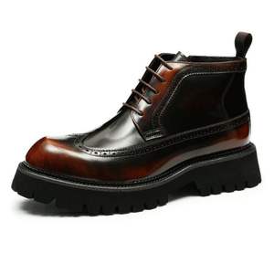 Los zapatos de vestir y las botas de cuero vacuno para hombre de la marca son realmente impermeables. - Product Image 5
