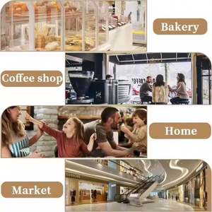 Sac en papier anti-graisse personnalisé avec logo, fond pointu, pour biscuits, pain, croissants, beignets / Sac d'emballage alimentaire de qualité pour restaurants rapides - Product Image 5