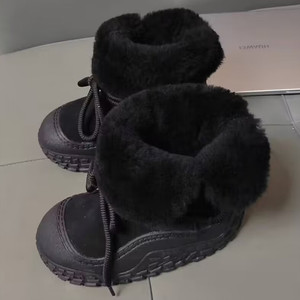 Fabricante personalizado Unisex hombres cálido plataforma tobillo <span class=keywords><strong>botas</strong></span> de esquí suela gruesa Vintage Big Toe Knight lujo mujeres tobillo <span class=keywords><strong>botas</strong></span> de nieve - Product Image 4