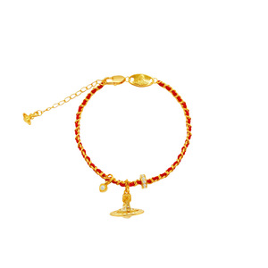 Diffusion en direct : Nouveauté Pendentif Saturne 3D Empress Dowager, Cordon Rouge Plaqué Or, ZIRCON, Kevlar, Bijoux de Luxe Légers pour Femme - Product Image 2