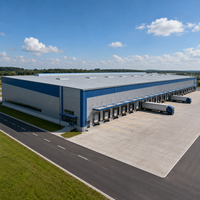 Entrepôt préfabriqué économique en structure métallique, bâtiment métallique d'usine