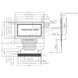 Pantalla PMOLED TCC de 0.96 Pulgadas 128x64 con Controlador SSD1306 <span class=keywords><strong>OLED</strong></span> Monocromática - Product Image 6