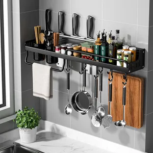 Wall Mounted Metal Stainless Steel Kitchen Knife Utensil Ware Rack