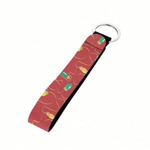 Llavero Personalizado con Cordón Corto, Clip Metálico, Hebilla de Tela, Cordón para Muñeca, Transferencia Térmica, Poliéster, Anillo para Llaves de Teléfono Móvil - Product Image 4