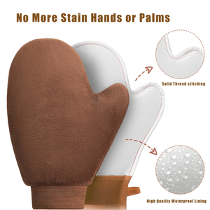 Tùy chỉnh kích thước màu nhung tái sử dụng streak-miễn phí giả tan ngón tay cái găng tay cơ thể Tanner Applicator sunless găng tay tự thuộc da MITT - Product Image 2