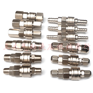 Conector Metálico de Acero Inoxidable de 6 mm (1/4 de Pulgada) para Herramientas Neumáticas, Acoplamiento Rápido Tipo C con Bloqueo Automático SSM20 30 40 PM20 30 40 - Product Image 2