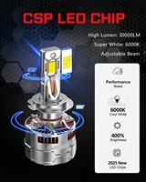 Ampoule de phare LED RISING G120PRO 400w 50000lm LED pour voiture H1 H15 9005 H7 H11 H4 Lumière LED de voiture HB3 9005 H11 H4