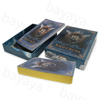 Fabricant imprimant l'intérieur de chaque carte laminé brillant même contenu d'estampage conceptions de cartes Oracle en feuille d'or personnalisées avec livret
