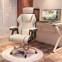 Fauteuil de Bureau de Direction Ergonomique en Cuir Confortable à Dossier Haut, Inclinable et Pivotant, Avec Repose-Pieds, à Prix Abordable