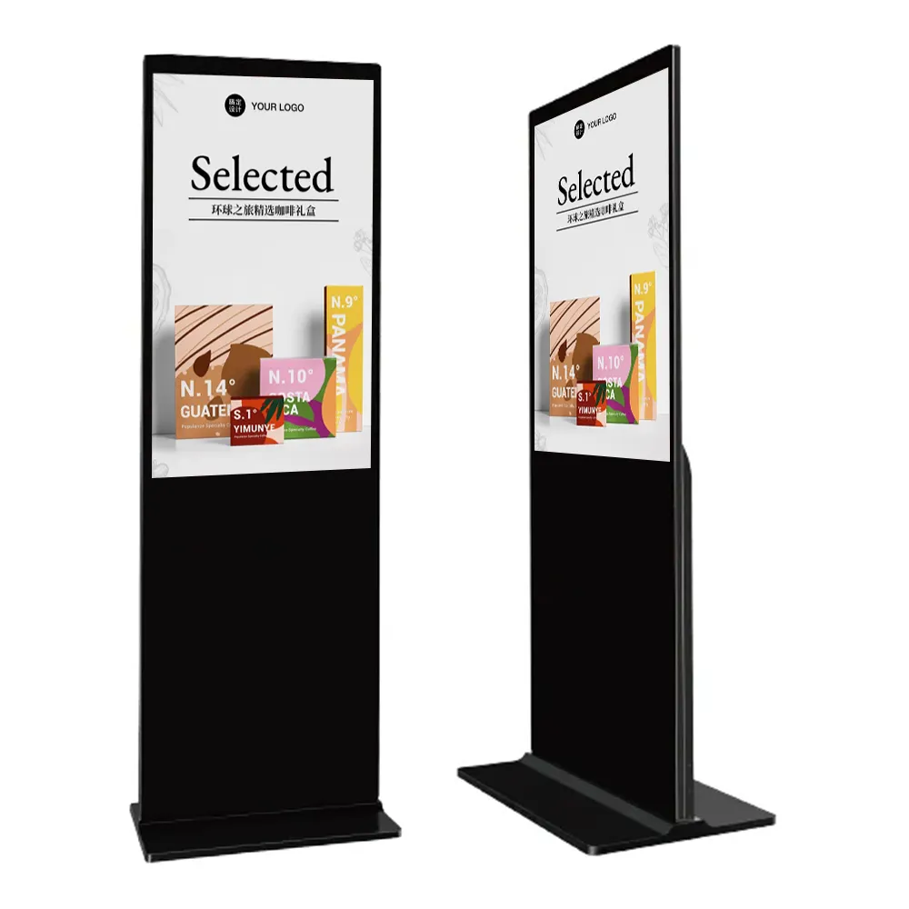 65 "43" 55 pouces écran tactile intérieur Lcd écrans de publicité extérieure Totem Kiosque LED affichage écran de signalisation numérique et affichages