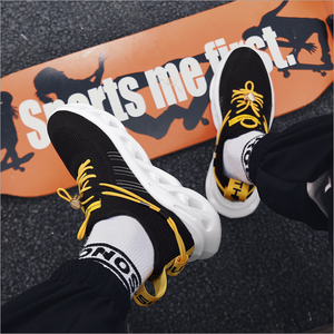 Chaussures de sport tendance pour hommes, baskets décontractées à semelle épaisse, vente en gros, acceptation des services OEM ODM, tissu tissé respirant - Product Image 4