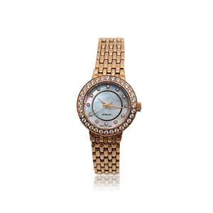 Montre en or rose décorée de diamants pour femmes - Product Image 1