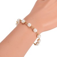 Bracelet simple pour femme en acier inoxydable, style baroque, fait main, design de niche, vente en gros