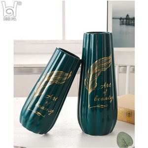 Fabbrica direttamente vendita al coperto Vasi di ceramica <span class=keywords><strong>vaso</strong></span> di fiore con oro decal <span class=keywords><strong>per</strong></span> hotel home decor - Product Image 4