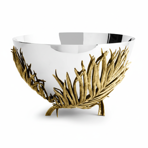 Grand bol décoratif en métal avec finition élégante, idéal pour la décoration de la table centrale du salon ou de la table à manger - Product Image 1