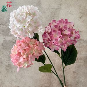 Fleur artificielle d'hortensia en soie, faite à la main, grande, 3D, colorée, pour décoration de mariage, scène ou allée. - Product Image 4
