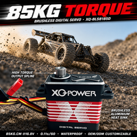 Moteur servo tout métal XQ-POWER XQ-BLS8185D 85 kg, sans balais, étanche, engrenages en acier inoxydable, aluminium CNC, 16,8 V, OEM ODM, vente en gros