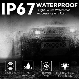 LELANPU Proyector Future Eyes, Accesorios para Motocicleta, Luces Traseras <span class=keywords><strong>Halo</strong></span>, Faros Delanteros LED Cuadrados de 5.75 Pulgadas para Jeep Wrangler - Product Image 3