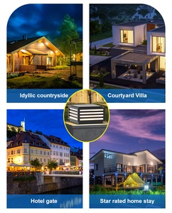 Lampe solaire LED moderne étanche pour pelouse, jardin, poteau de <span class=keywords><strong>portail</strong></span>, extérieur, avec base E27 et indice de protection IP65 - Product Image 6