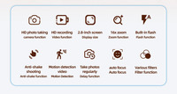 Appareil photo numérique 48MP 16X Zoom optique 1080P Pointer et filmer Caméras vidéo 2.8 pouces 4k Appareils photo numériques reflex numériques professionnels CMOS