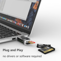 Lecteur de carte USB 4 en 1 SD TF Lecteur de carte mémoire externe USB 2.0 pour Memory Stick T-Flash Micro M2 MS Adaptateur SD