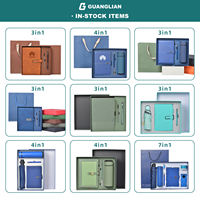 Ensemble de carnets d'affaires personnalisés avec reliure thermique, couverture en cuir PU gaufré sergé, emballage coffret cadeau, cadeau d'affaires, directement de l'usine