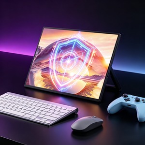 Moniteur <span class=keywords><strong>portable</strong></span> 18,5 pouces 100 Hz 1080P IPS 100 % sRGB 350 nits double Type-C Mini écran <span class=keywords><strong>externe</strong></span> de jeu pour ordinateur <span class=keywords><strong>portable</strong></span> et téléphone - Product Image 1