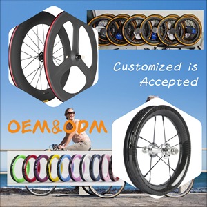 Bestseller Carbon 20 "Bmx Rim Tubeless Tire Rueda de bicicleta Llanta V Brake 406 Juego de ruedas para bicicleta de niños - Product Image 2