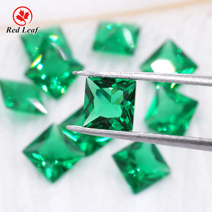Gioielli Redleaf pietra preziosa nanositale forma quadrata verde Nano pietra smeraldo idrotermale sintetico - Product Image 3