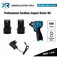 Visseuse à chocs sans fil 18V sans balais, 2 batteries et chargeur inclus, couple élevé pour le vissage du bois et du métal, UN38.3