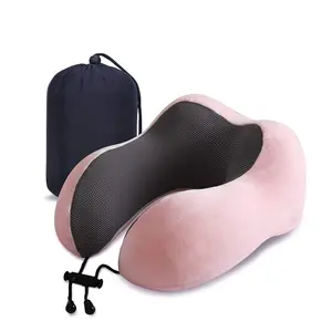 Oreiller de voyage en coton de haute qualité, nouveau style, en forme de U, soutien pour la tête et le menton en mousse à mémoire de forme, lavable, pour l'extérieur, Noël - Product Image 1