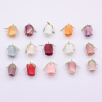 Vente en gros de boutons de roses en soie de 4cm Mini têtes de fleurs de roses artificielles pour la décoration de mariage à la maison