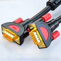 Câble VGA 3 + 9 VGA vers VGA mâle vers mâle plaqué or 15PIN avec ferrite pour moniteur d'ordinateur HDTV 1.5m-50M