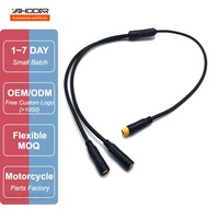 Câble répartiteur en Y Yahodar KY-EB0066 1 2 (alliage d'aluminium) avec prise 3 broches plaquée or pour vélo électrique BBS01/BBS02/BBSHD