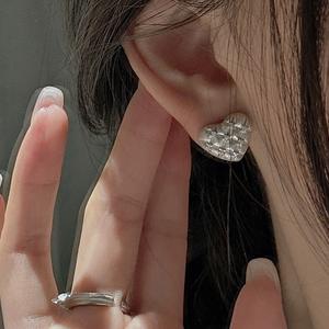 ต่างหูเงินแท้ S925 วินเทจ รูปหัวใจ ดีไซน์เรียบง่าย ทันสมัย สไตล์โบราณ เท่ หวาน และมีสไตล์ - Product Image 2