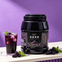 Potongan Buah Chunky Lotlong Premium 35g Brix 3kg Minuman Instan Rasa Mulberry untuk Smoothie Bar, Kedai Kopi, Kios, Toko