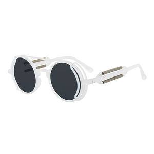 Gafas de Sol Deportivas Estilo Punk Steampunk, Retro, de Diseñador, Redondas, Estilo Gótico, para Hombre y Mujer, con Protección UV400 - Product Image 6