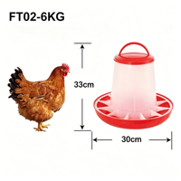Mangeoire automatique pour poulets de 6 kg, portable, en plastique, pour volailles de chair et reproducteurs, facile à utiliser, mangeoire et abreuvoir pour poulets
