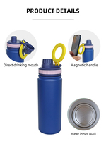 Topnovo 2024 nouveauté 12oz 18oz 24oz 32oz 40oz multifonction Portable Sport course bouteille d'eau magnétique téléphone boisson bouteille