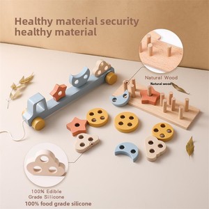 Giocattoli <span class=keywords><strong>Montessori</strong></span> di Alta Qualità, Blocchi di Legno, <span class=keywords><strong>Gioco</strong></span> di Forme e Impilamento, Giocattoli Educativi per Bambini e Bambine - Product Image 3