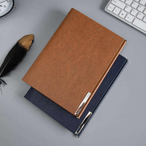 Carpeta Delgada A5 de Cuero PU con 6 Anillas, Cuaderno Recargable Ligero con Ranuras <span class=keywords><strong>para</strong></span> Tarjetas <span class=keywords><strong>para</strong></span> el Desplazamiento Diario y la Oficina - Product Image 5
