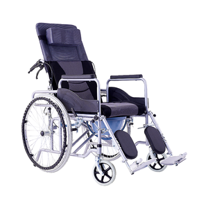 Altura ajustable mintiendo a silla de ruedas con freno de mano y de la rueda grande - Product Image 1