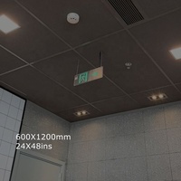 Panneau de plafond en fibre de verre noire Celotex pour la décoration de cinéma, panneau de plafond acoustique pour le marché canadien