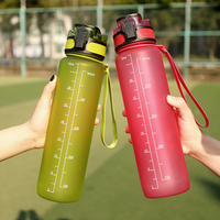Bouteille d'eau Tritan anti-fuite avec couvercle à ouverture rapide, sans BPA, portable, pour le sport, la gym, les voyages et le camping