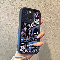 Nouvelle conception de coque de téléphone antichoc givrée Hip Hop pour iPhone 16 15 14 Pro Max Plus, coque de téléphone portable Manga
